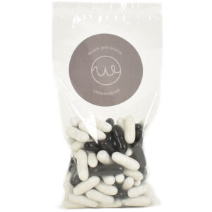 Slik i pose - Black & white lakridsdragée - cho027